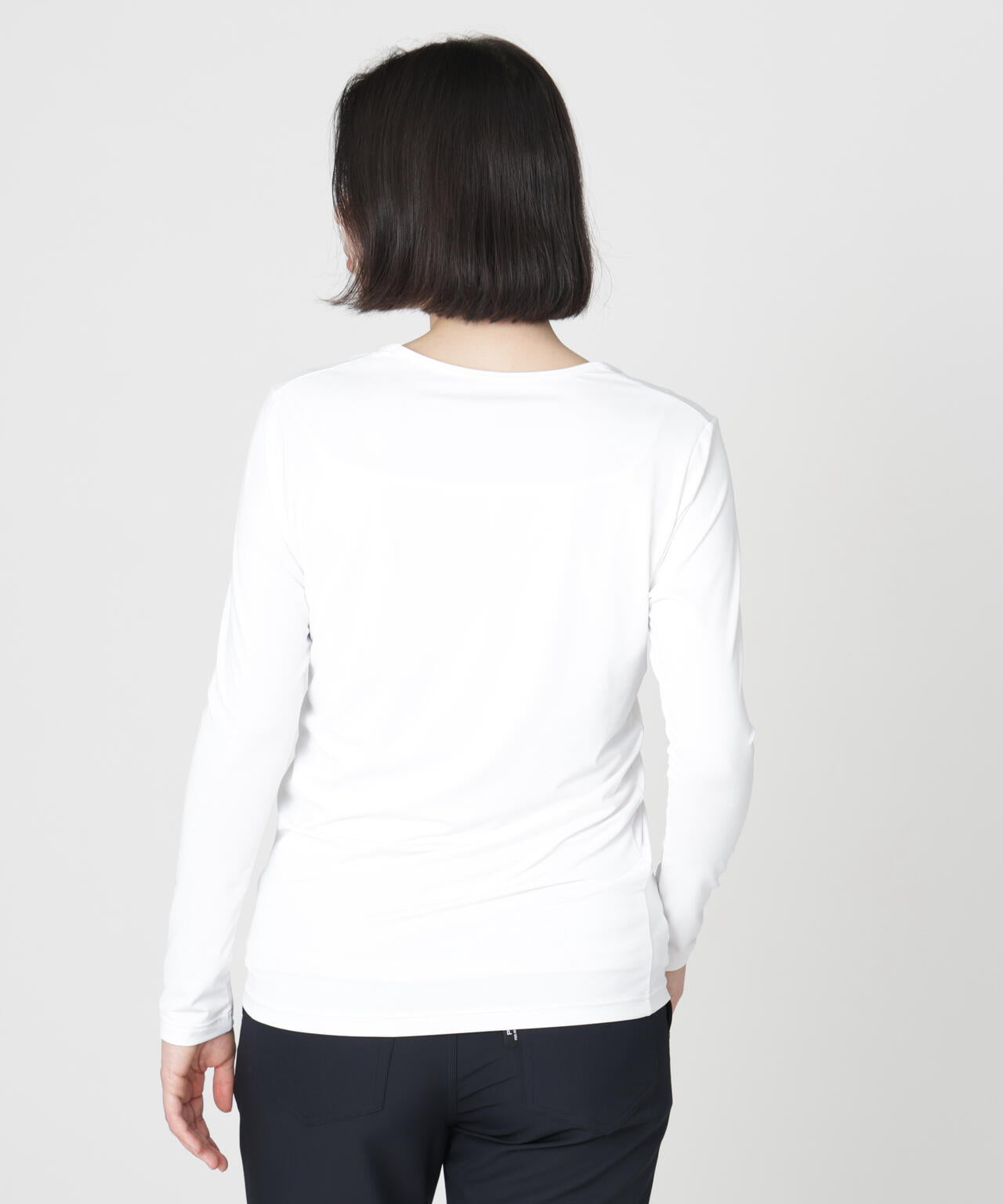 ［PING APPAREL］［UVカット・接触冷感］ベア天竺長袖Uネックインナー (LADIES)