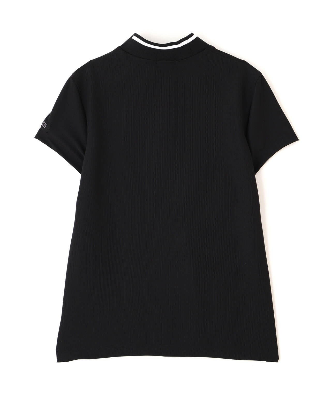 ［PING APPAREL］［接触冷感・UVカット］ワッフルロゴジャカード衿半袖ハイネックシャツ (LADIES)