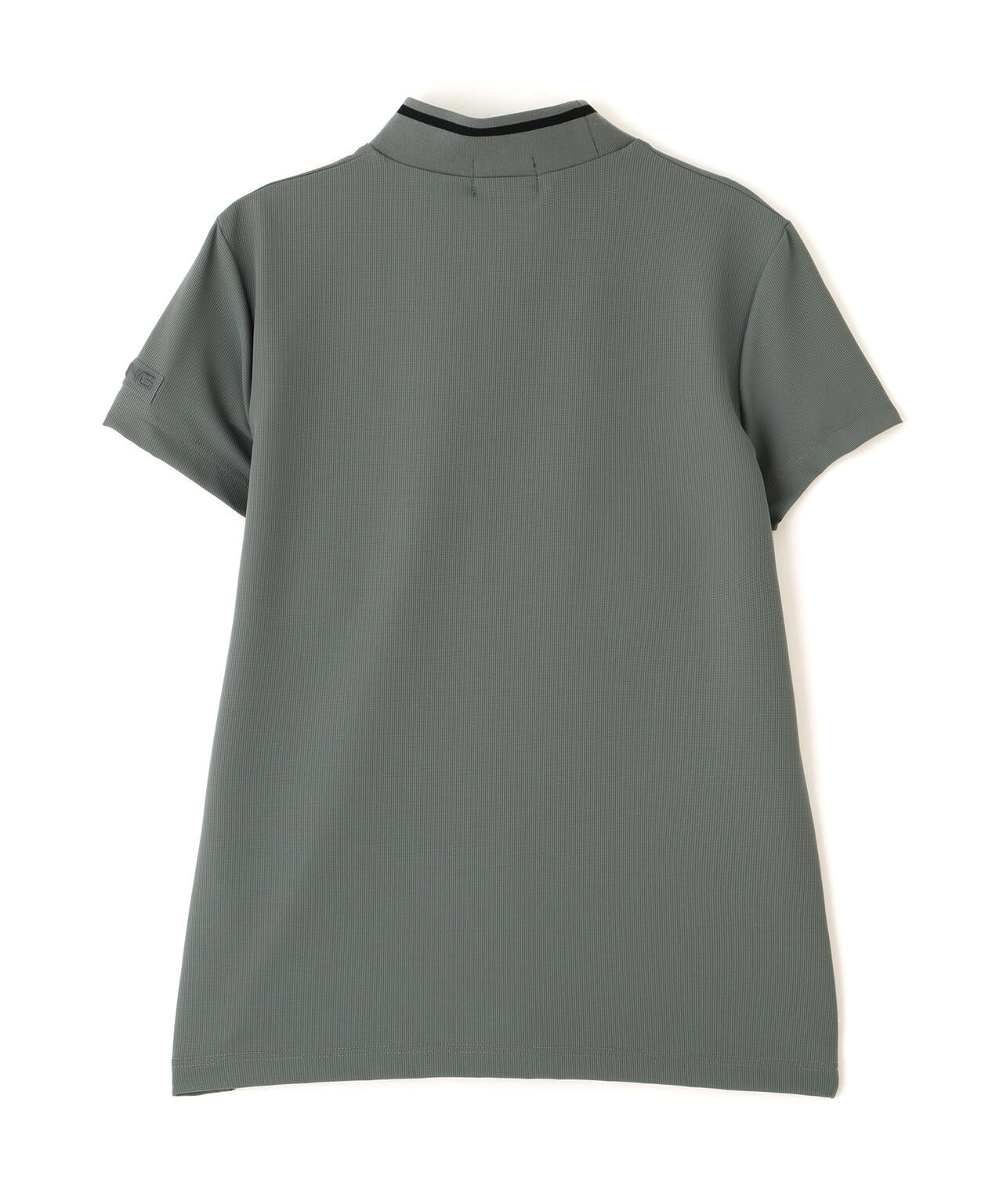 ［PING APPAREL］［接触冷感・UVカット］ワッフルロゴジャカード衿半袖ハイネックシャツ (LADIES)