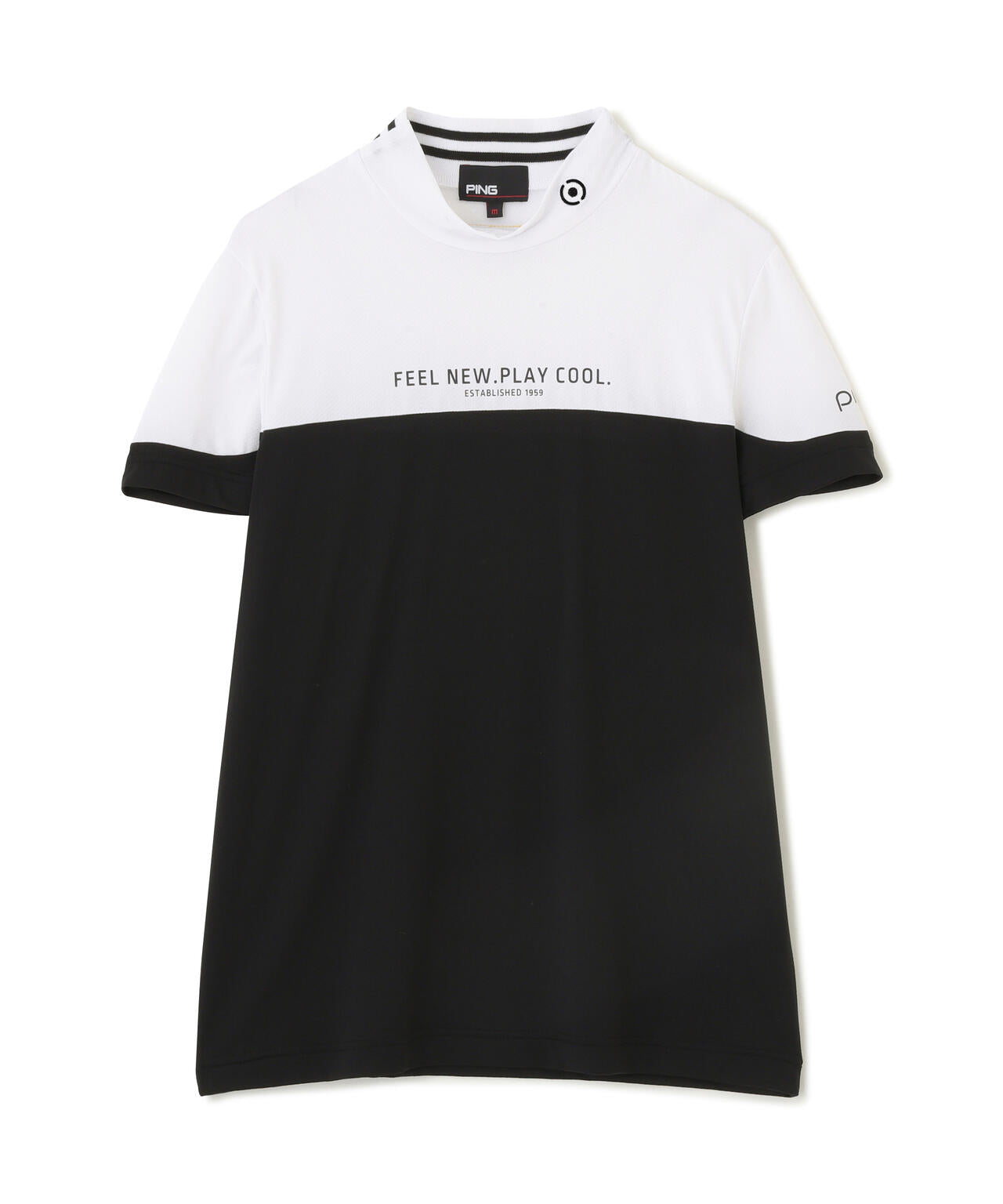 ［PING APPAREL］［接触冷感］ナイロンサッカー半袖ハイネックシャツ ＜GOLD＞ (LADIES)