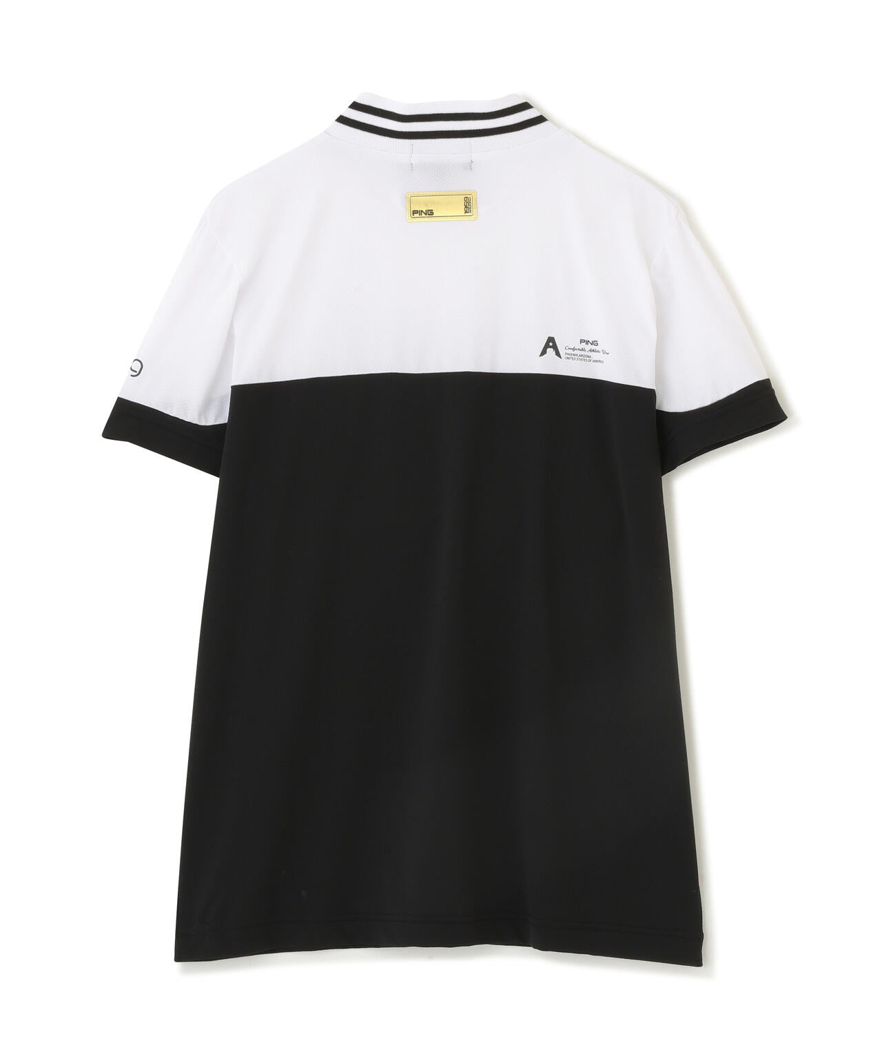 ［PING APPAREL］［接触冷感］ナイロンサッカー半袖ハイネックシャツ ＜GOLD＞ (LADIES)