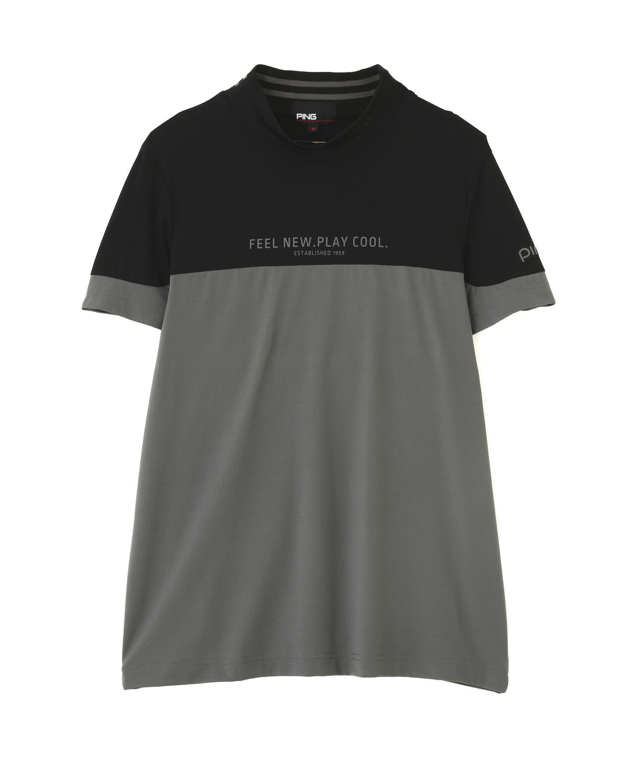 ［PING APPAREL］［接触冷感］ナイロンサッカー半袖ハイネックシャツ ＜GOLD＞ (LADIES)
