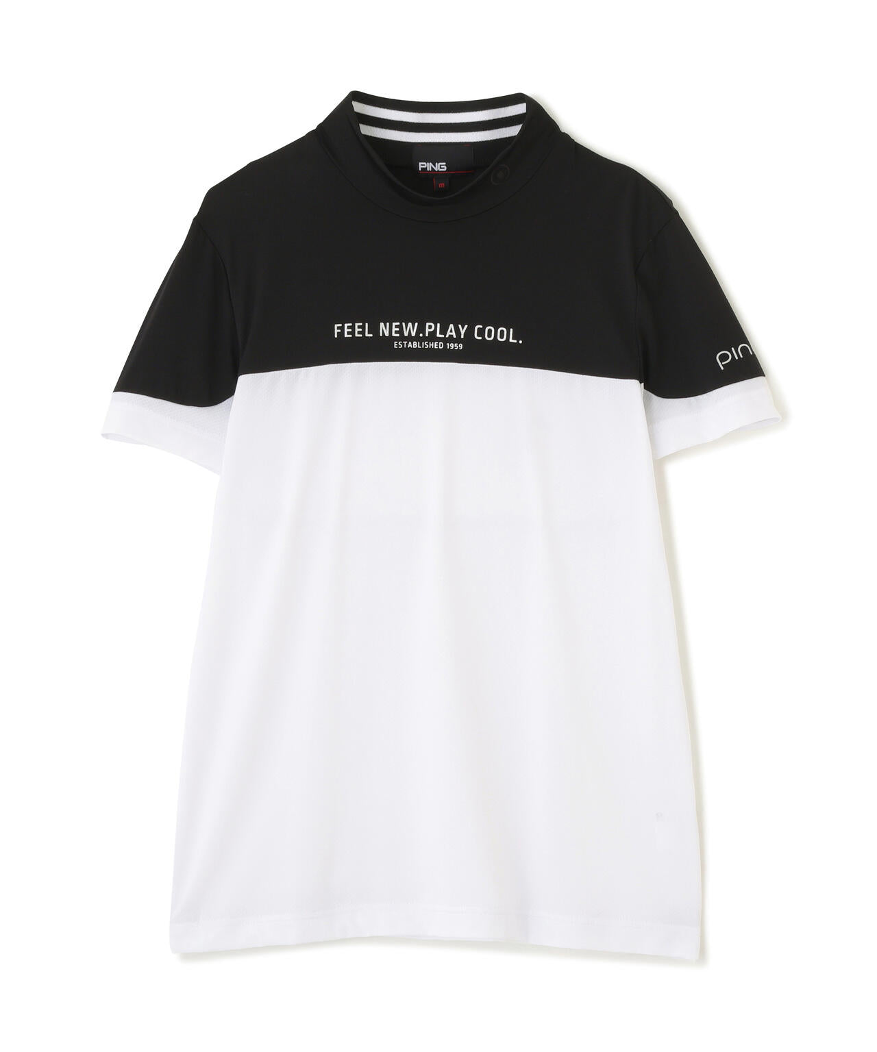 ［PING APPAREL］［接触冷感］ナイロンサッカー半袖ハイネックシャツ ＜GOLD＞ (LADIES)