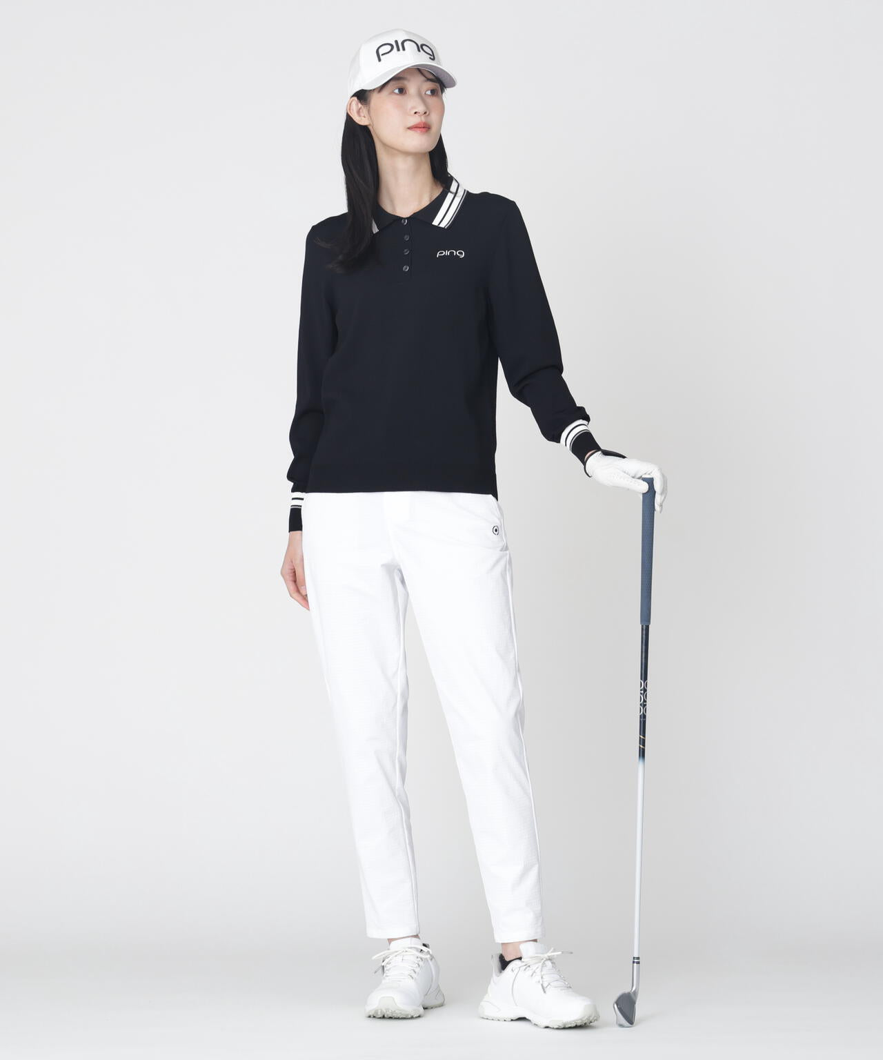 【PING APPAREL】スキッパーニットプルオーバー (LADIES)