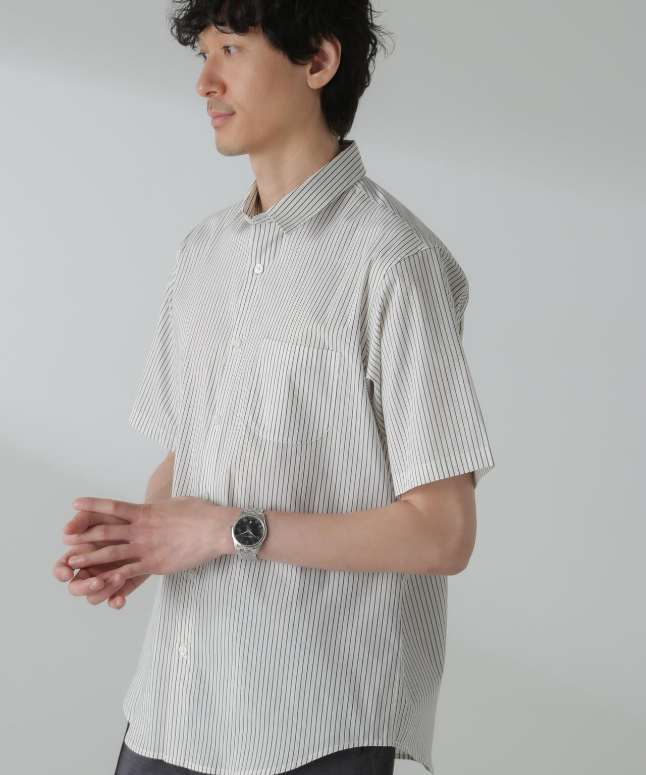 「ICE FLOW LINEN」バリエーションシャツ 半袖