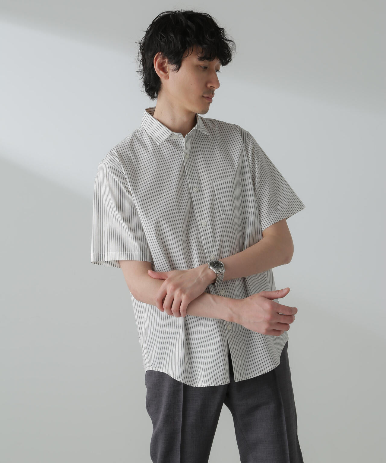 「ICE FLOW LINEN」バリエーションシャツ 半袖