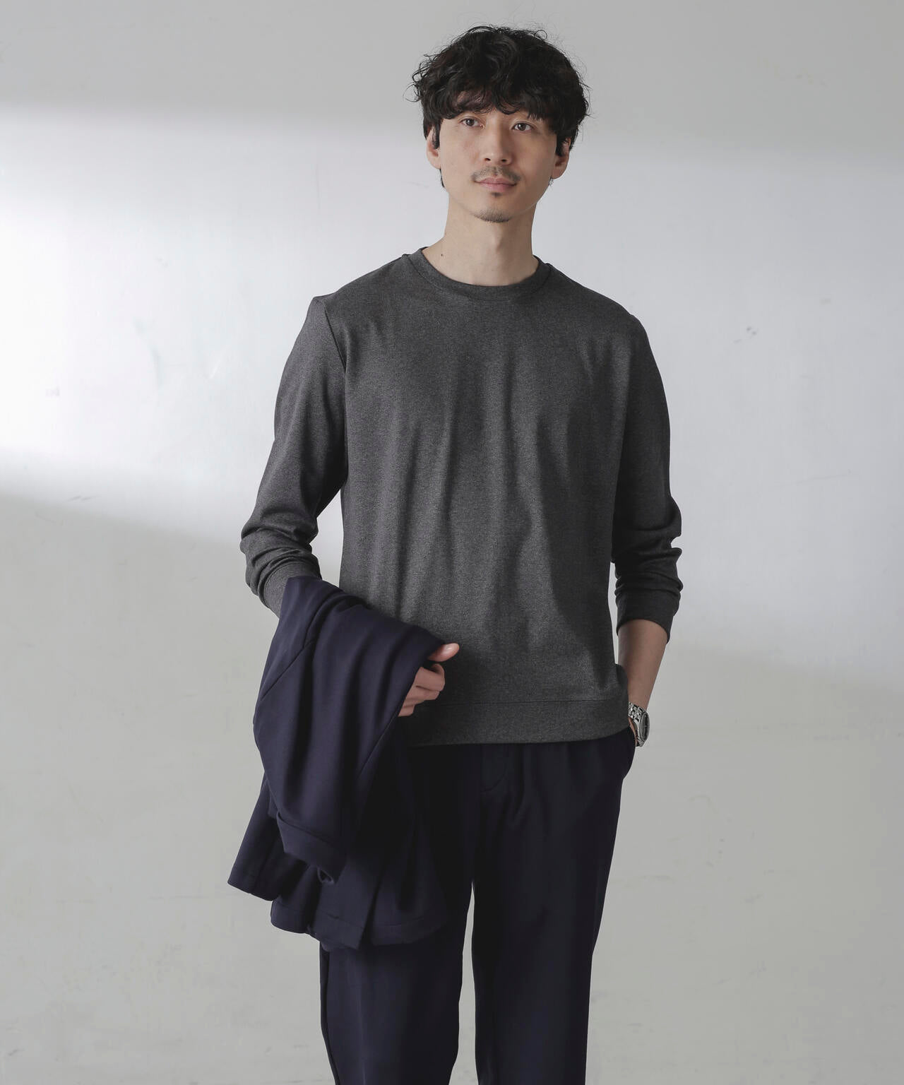 ｢FORMAL JERSEY｣クルーネックカットソー長袖