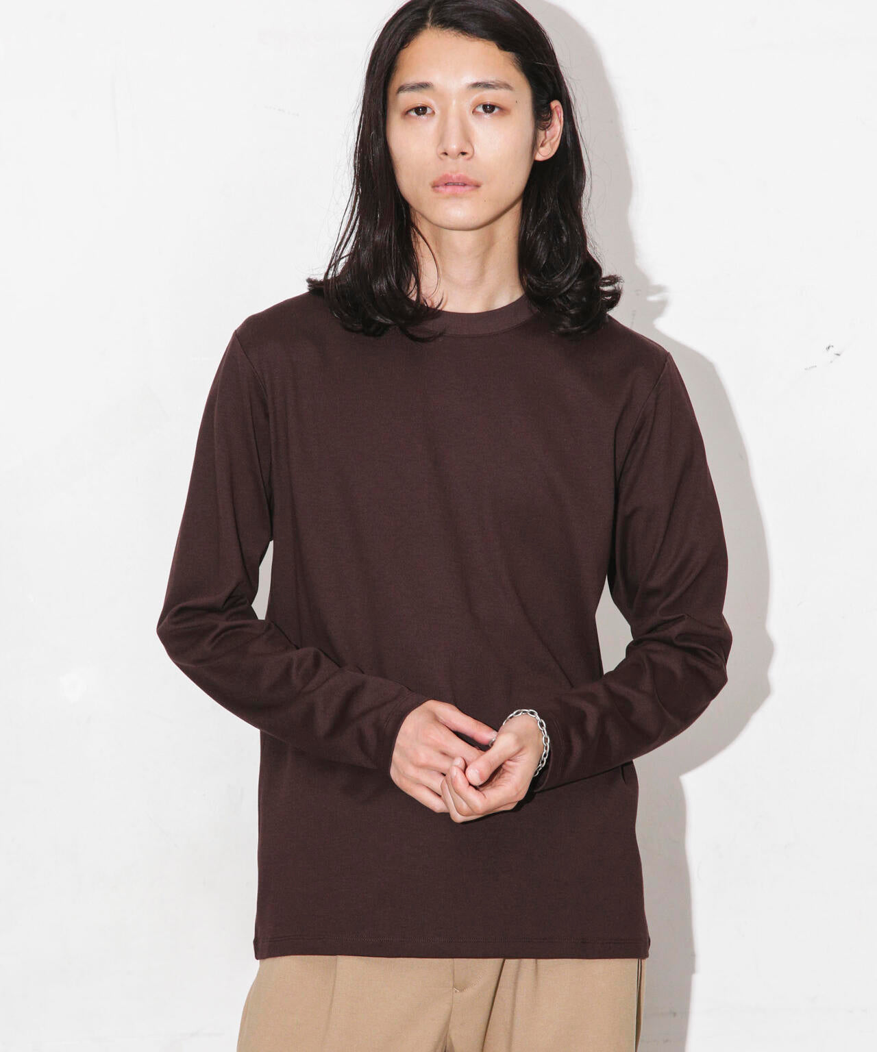 Anti Soaked 汗染み防止 クルーネックTシャツ長袖