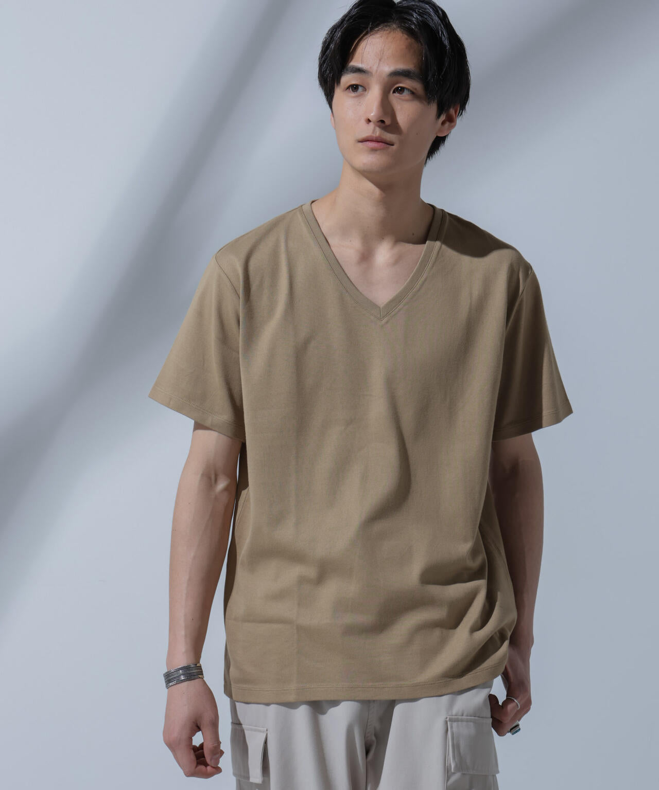 Anti Soaked(R)  汗染み防止 VネックTシャツ