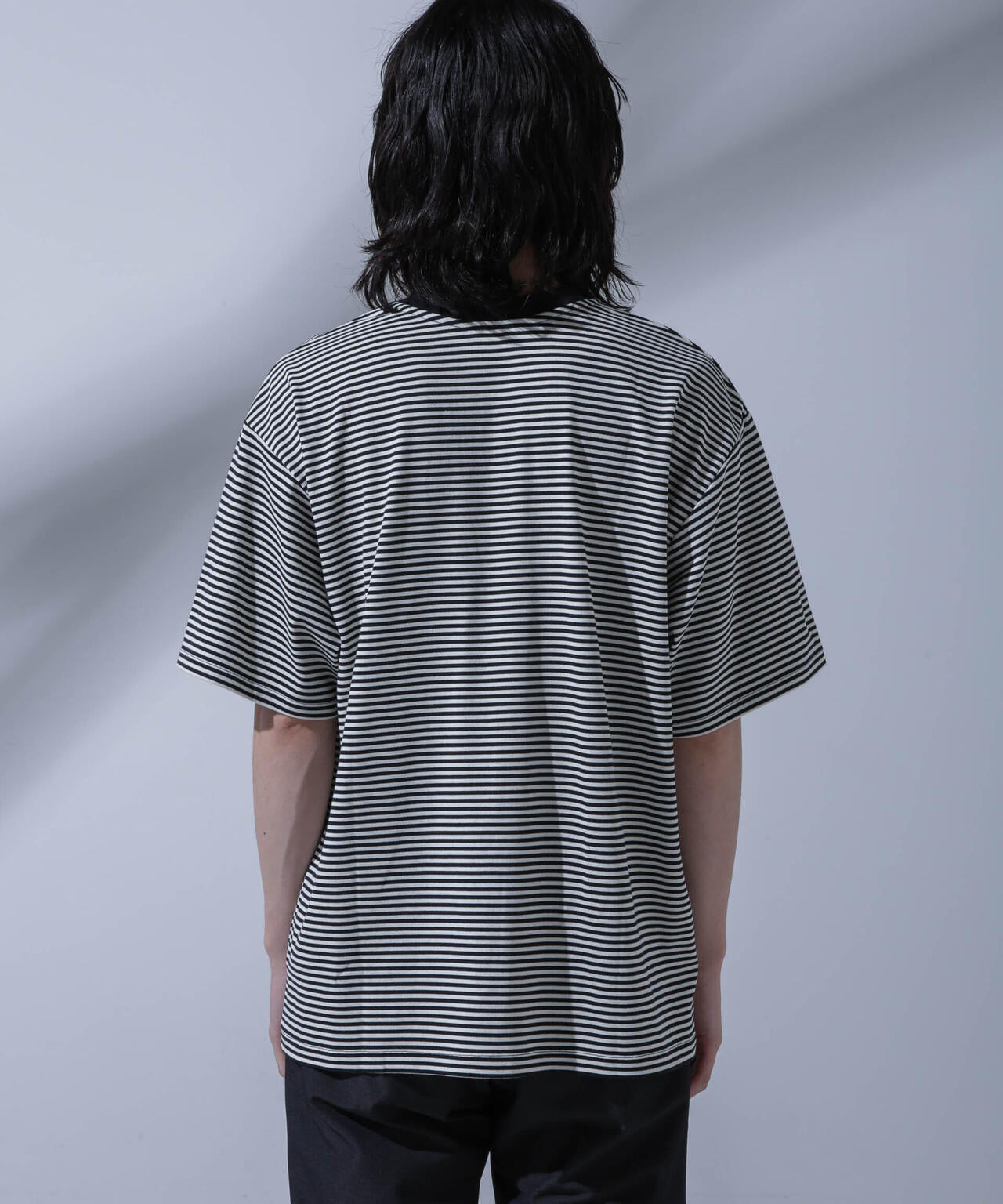 Anti Soaked(R)  汗染み防止 ボーダークルーネックTシャツ