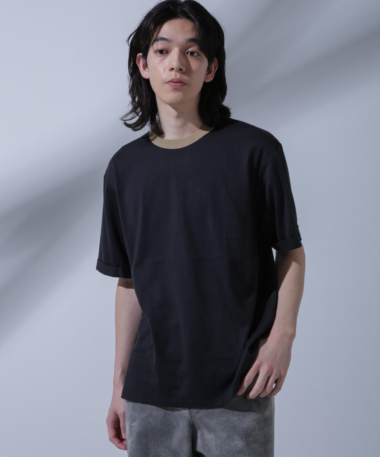 Anti Soaked 汗染み防止 リンガーネックTシャツ