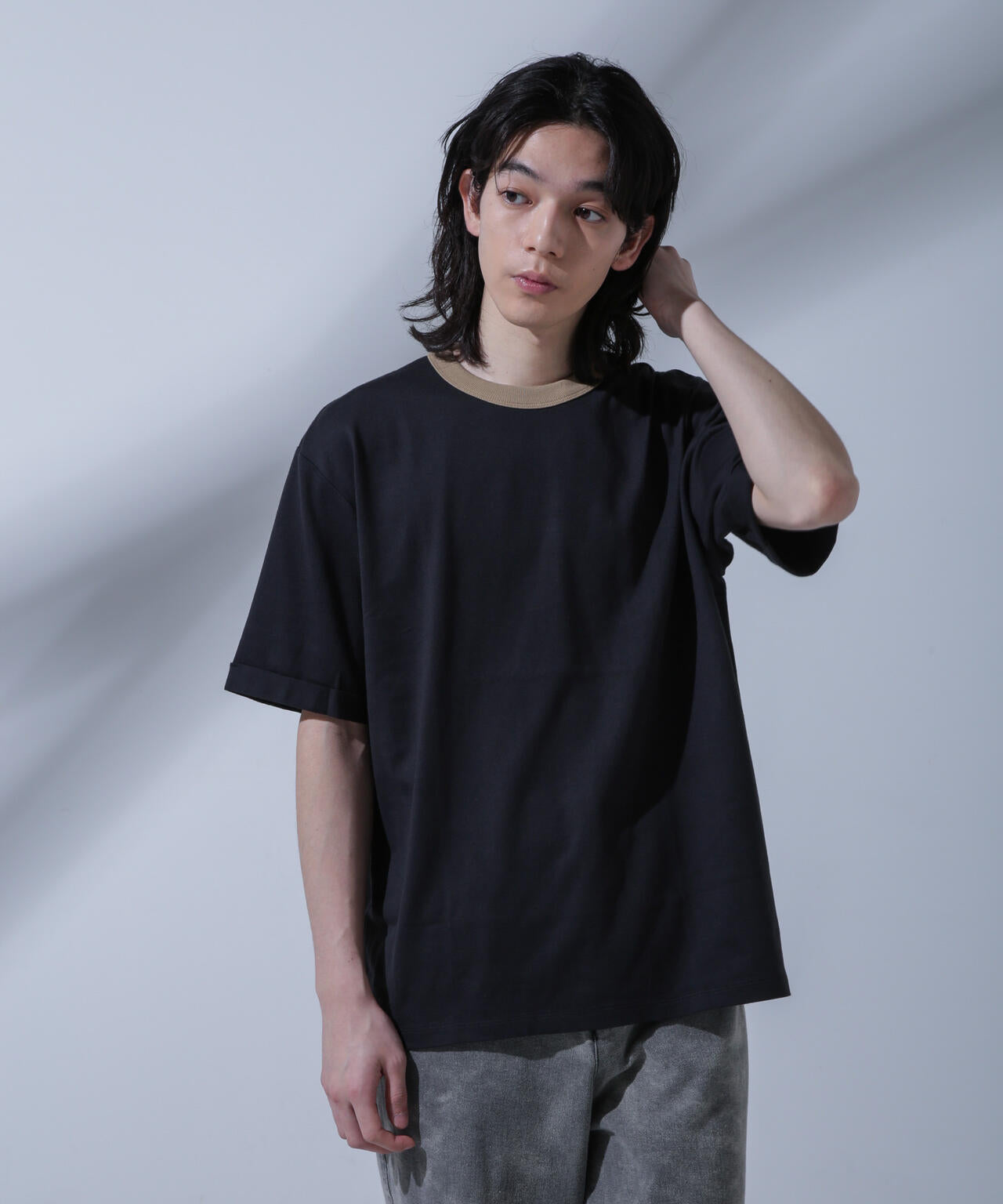Anti Soaked 汗染み防止 リンガーネックTシャツ