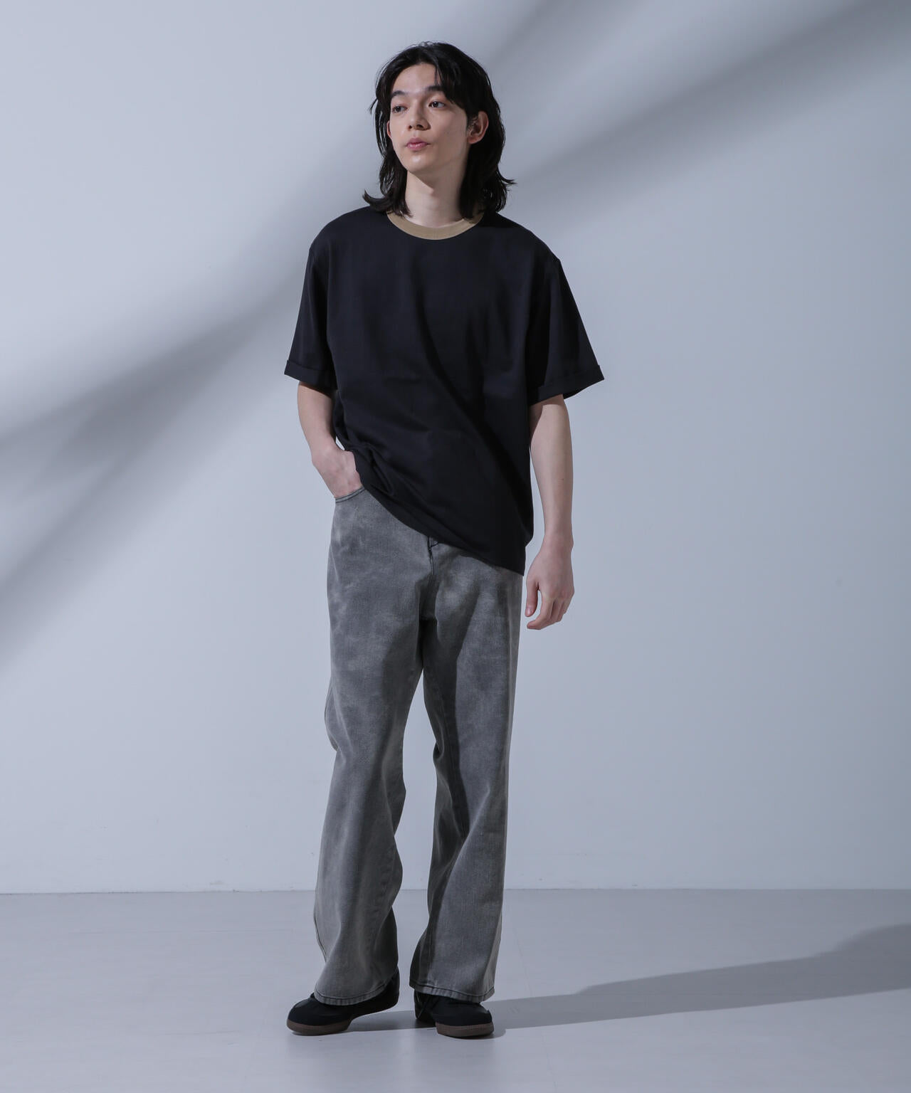 Anti Soaked 汗染み防止 リンガーネックTシャツ