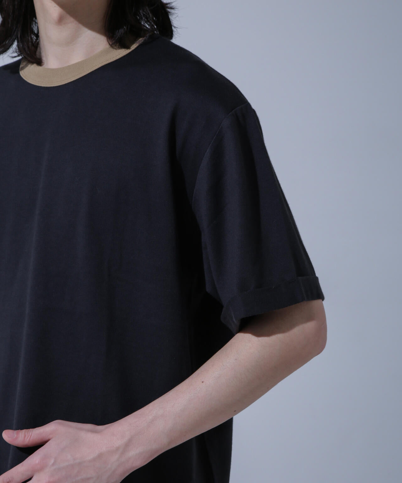 Anti Soaked 汗染み防止 リンガーネックTシャツ