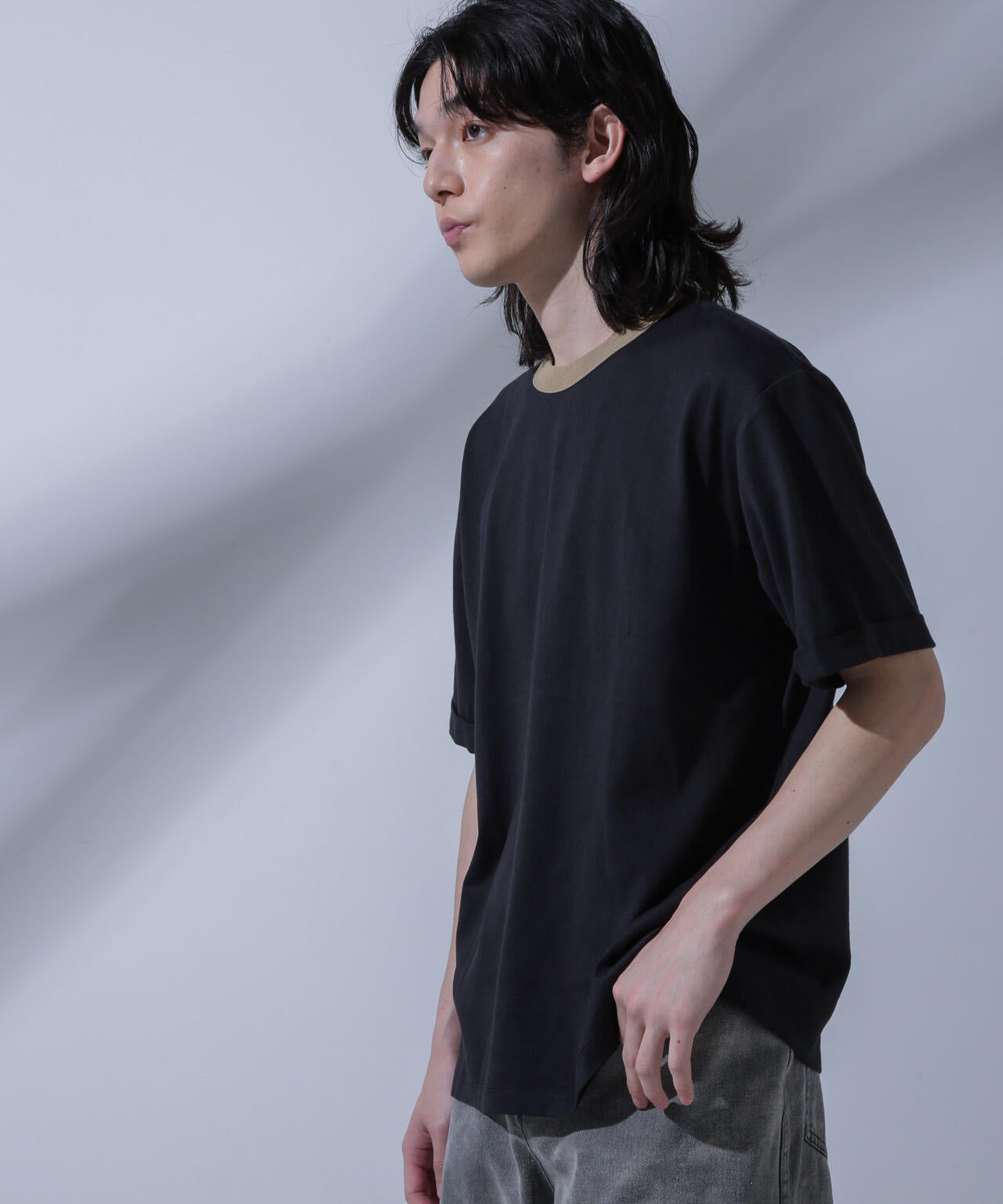 Anti Soaked 汗染み防止 リンガーネックTシャツ