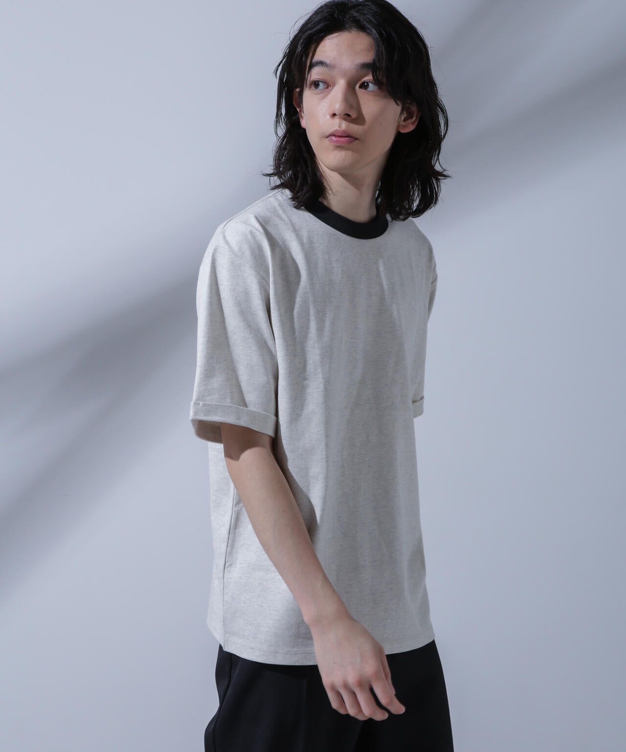 Anti Soaked 汗染み防止 リンガーネックTシャツ