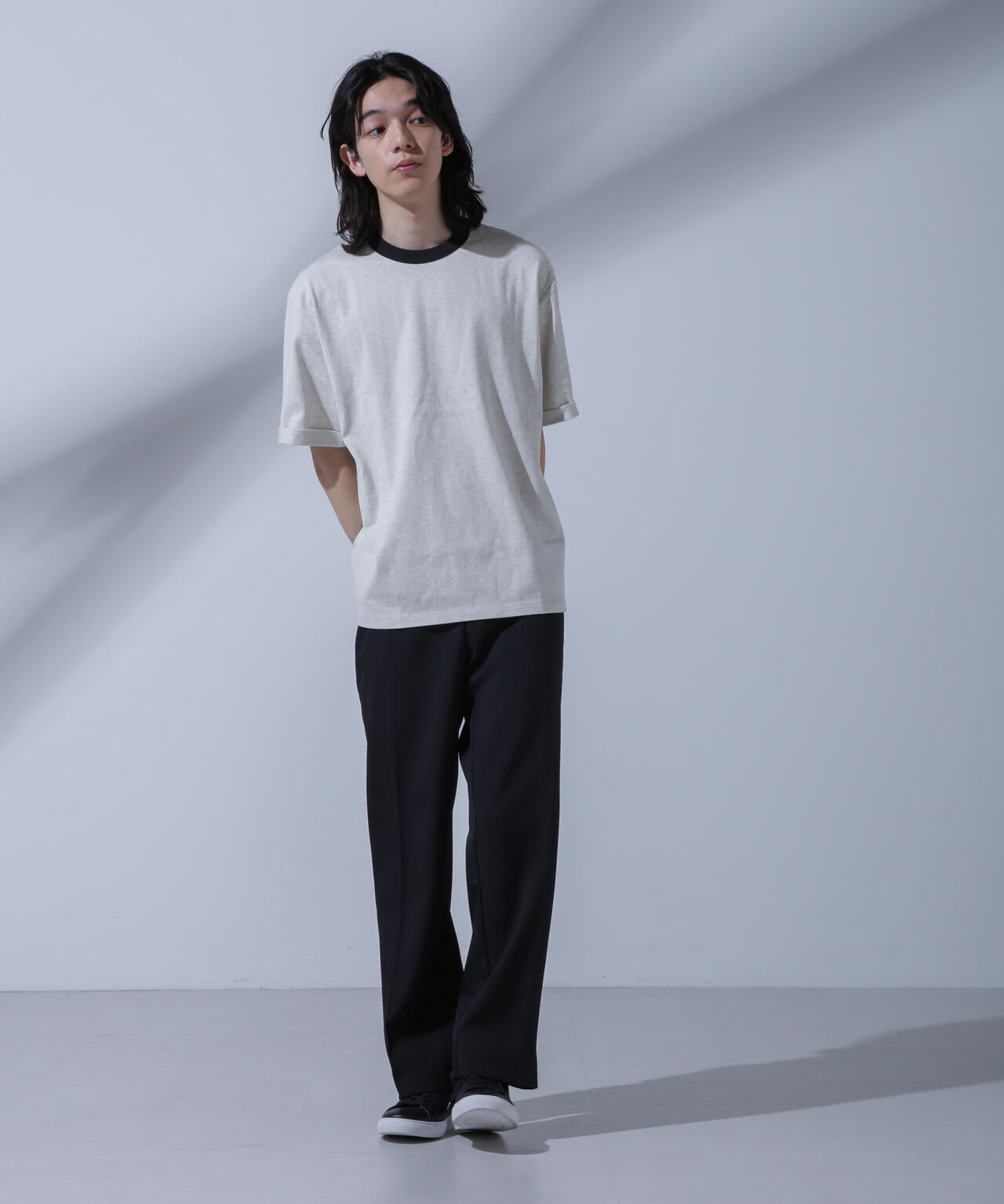 Anti Soaked 汗染み防止 リンガーネックTシャツ
