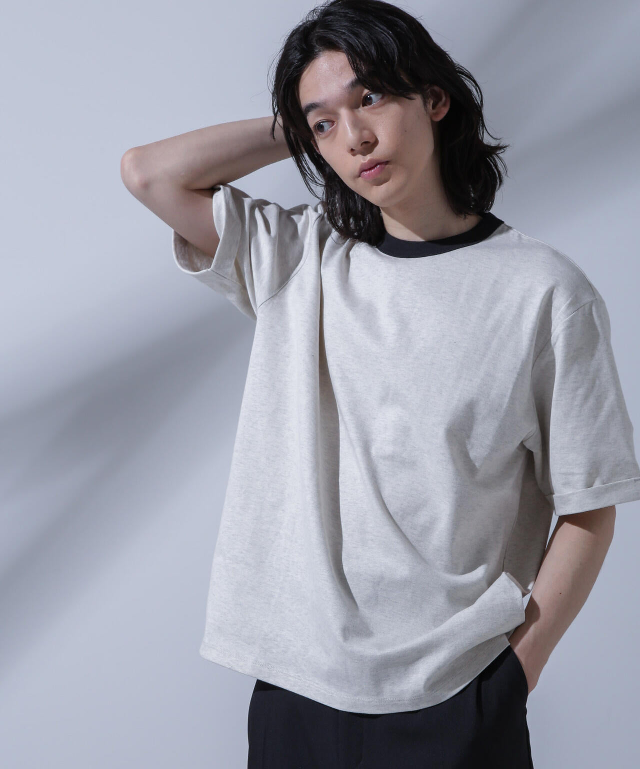 Anti Soaked 汗染み防止 リンガーネックTシャツ