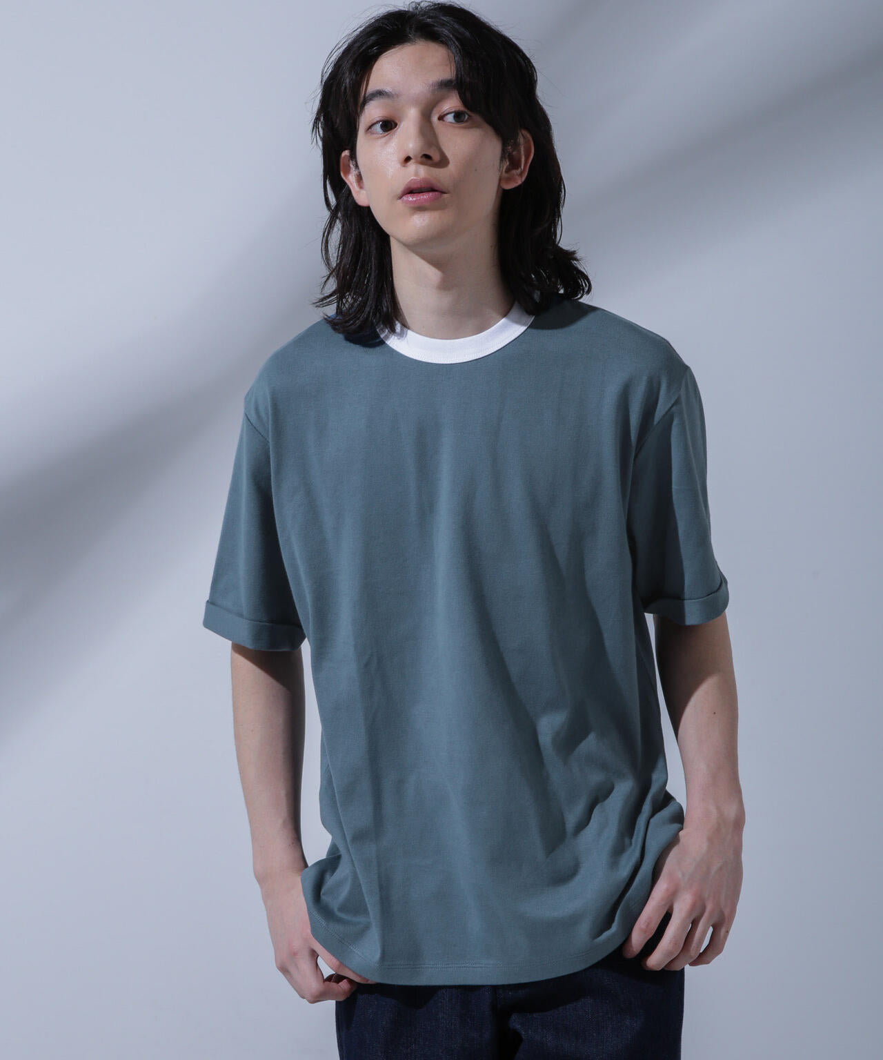 Anti Soaked 汗染み防止 リンガーネックTシャツ