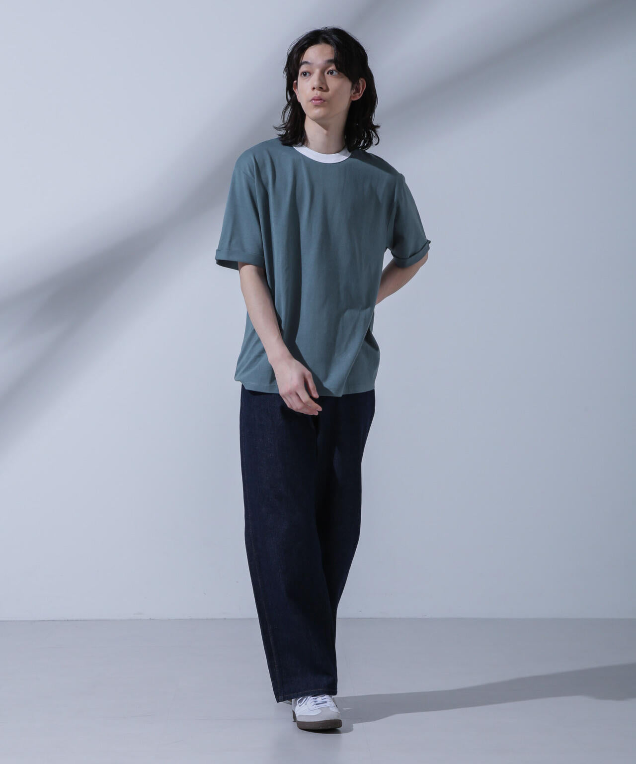 Anti Soaked 汗染み防止 リンガーネックTシャツ