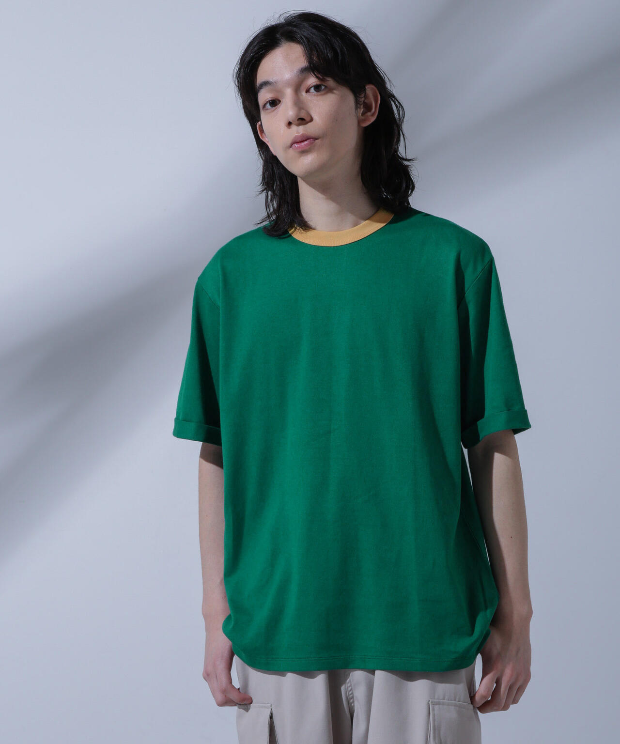 Anti Soaked 汗染み防止 リンガーネックTシャツ
