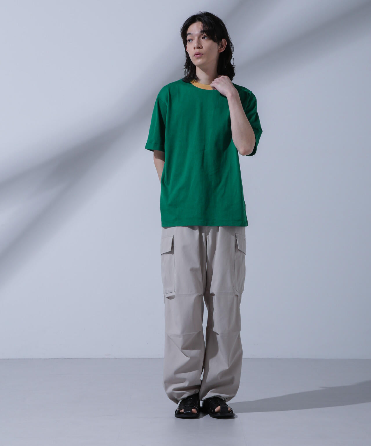 Anti Soaked 汗染み防止 リンガーネックTシャツ