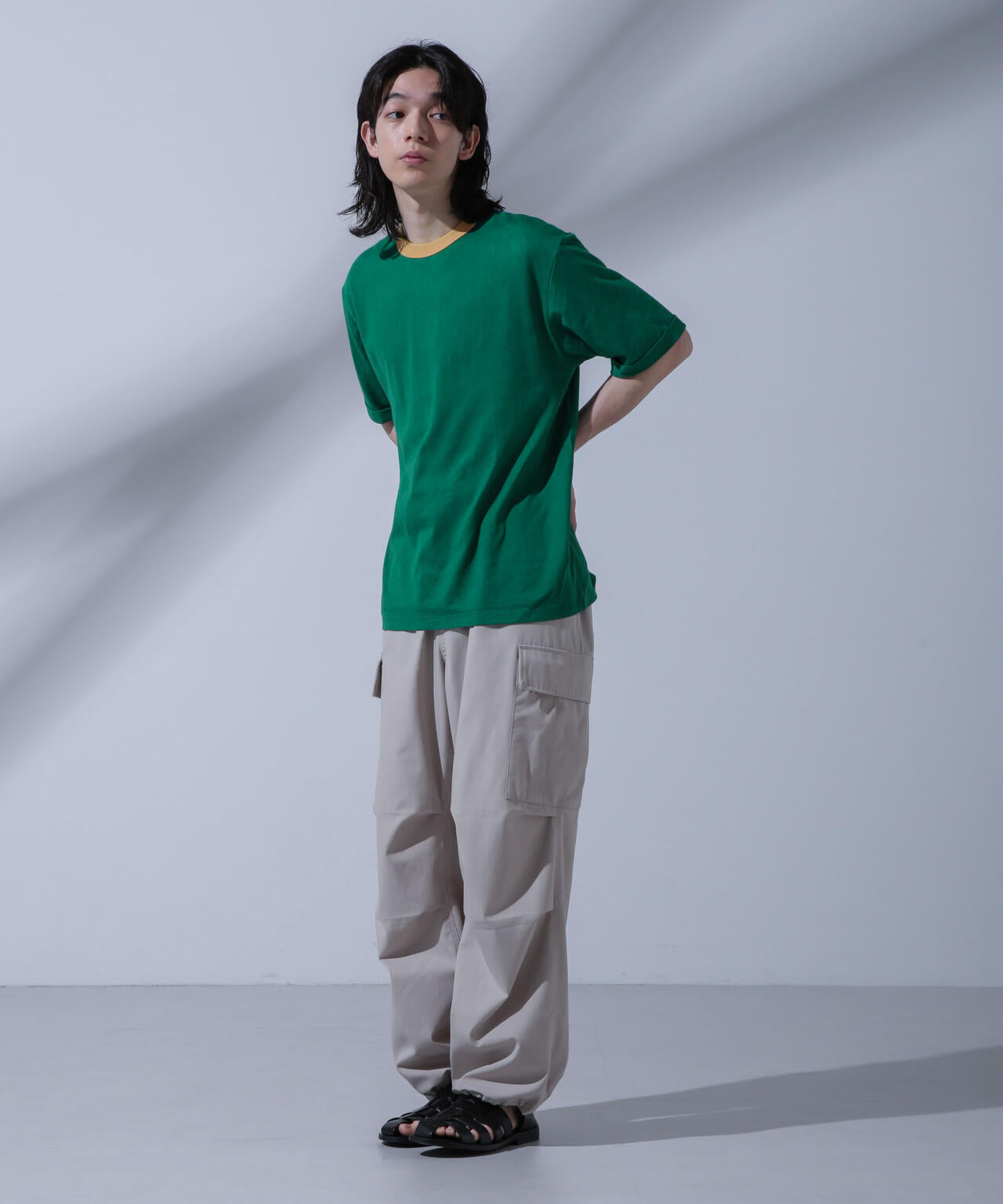 Anti Soaked 汗染み防止 リンガーネックTシャツ