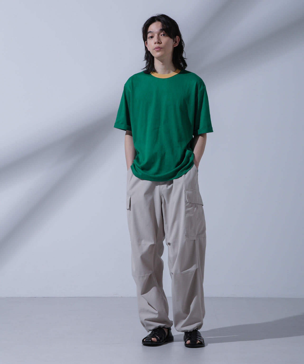 Anti Soaked 汗染み防止 リンガーネックTシャツ