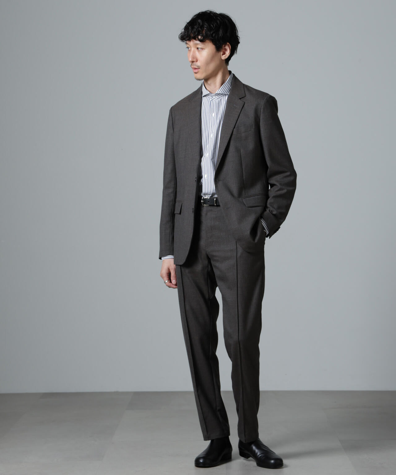 「N JACKET PREMIUM」RENU(R)ウール混洗えるサキソニージャケット(セットアップ可)