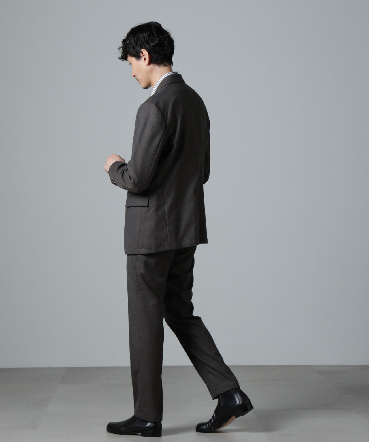 「N JACKET PREMIUM」RENU(R)ウール混洗えるサキソニージャケット(セットアップ可)