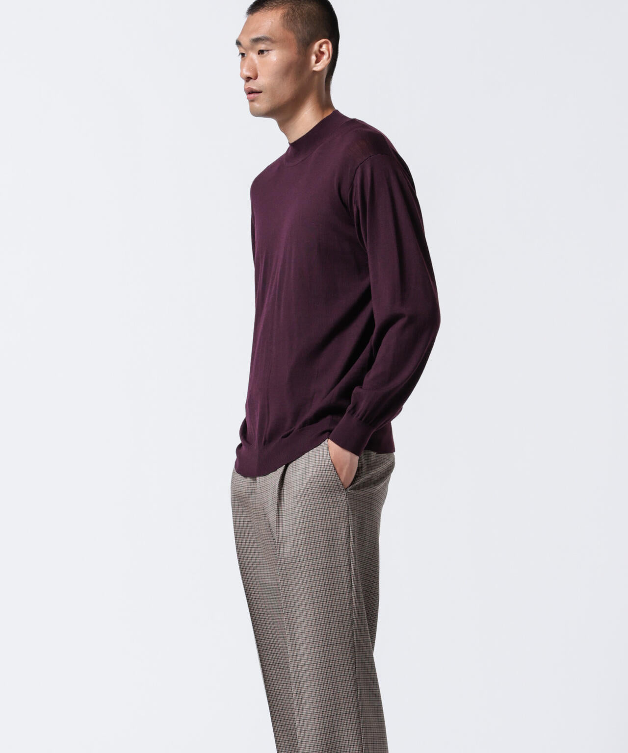 「ASSEMBLANC」BRISBANEベンチレーションモックネックプルオーバー
