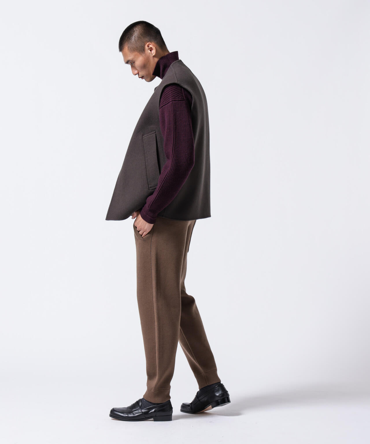 ｢ASSEMBLANC｣接結ウールニットパンツ