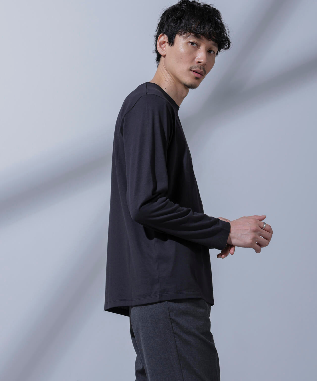 Anti Soaked(R)汗染み防止 クルーネックTシャツ 長袖
