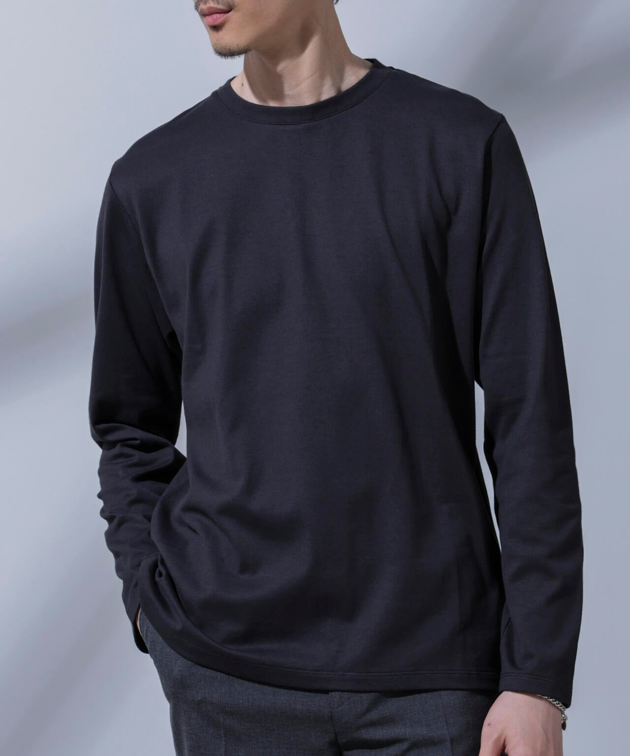 Anti Soaked(R)汗染み防止 クルーネックTシャツ 長袖