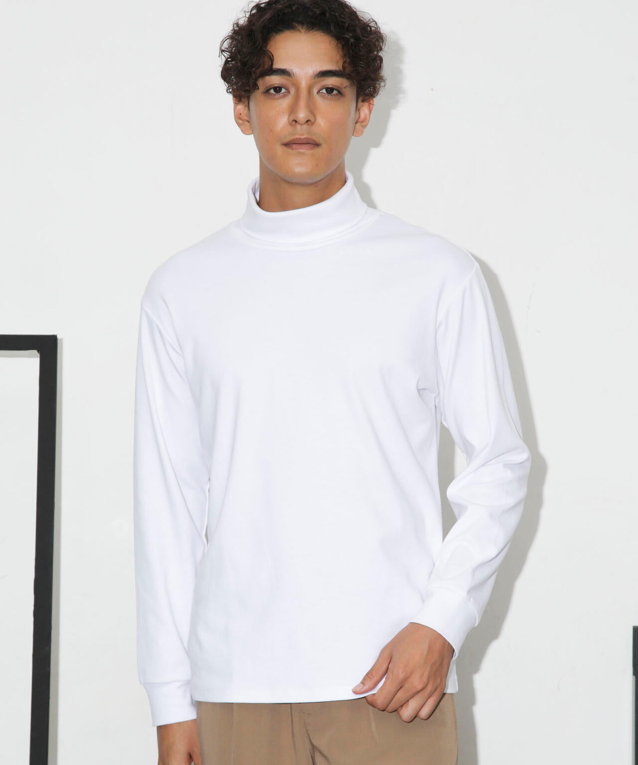 Anti Soaked(R) 汗染み防止 スムースタートルネックTシャツ 長袖
