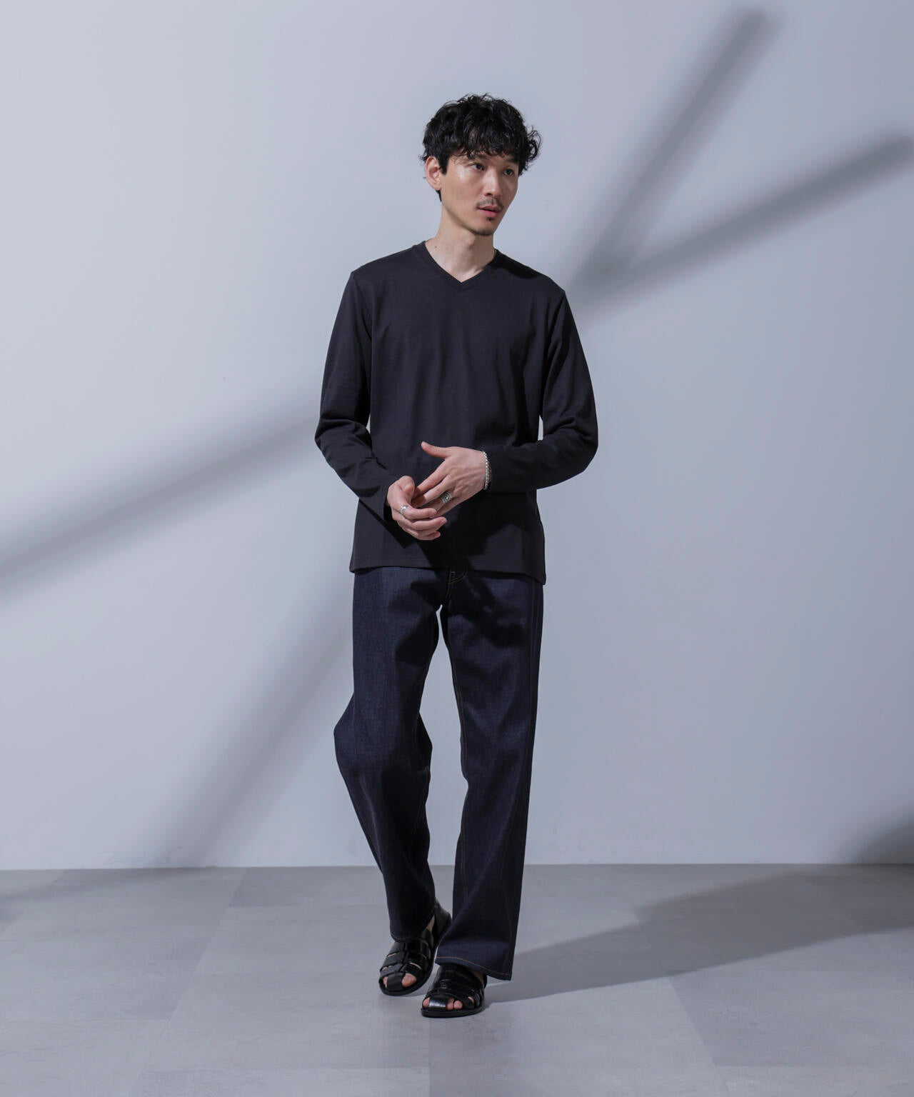 Anti Soaked(R)  汗染み防止 VネックTシャツ