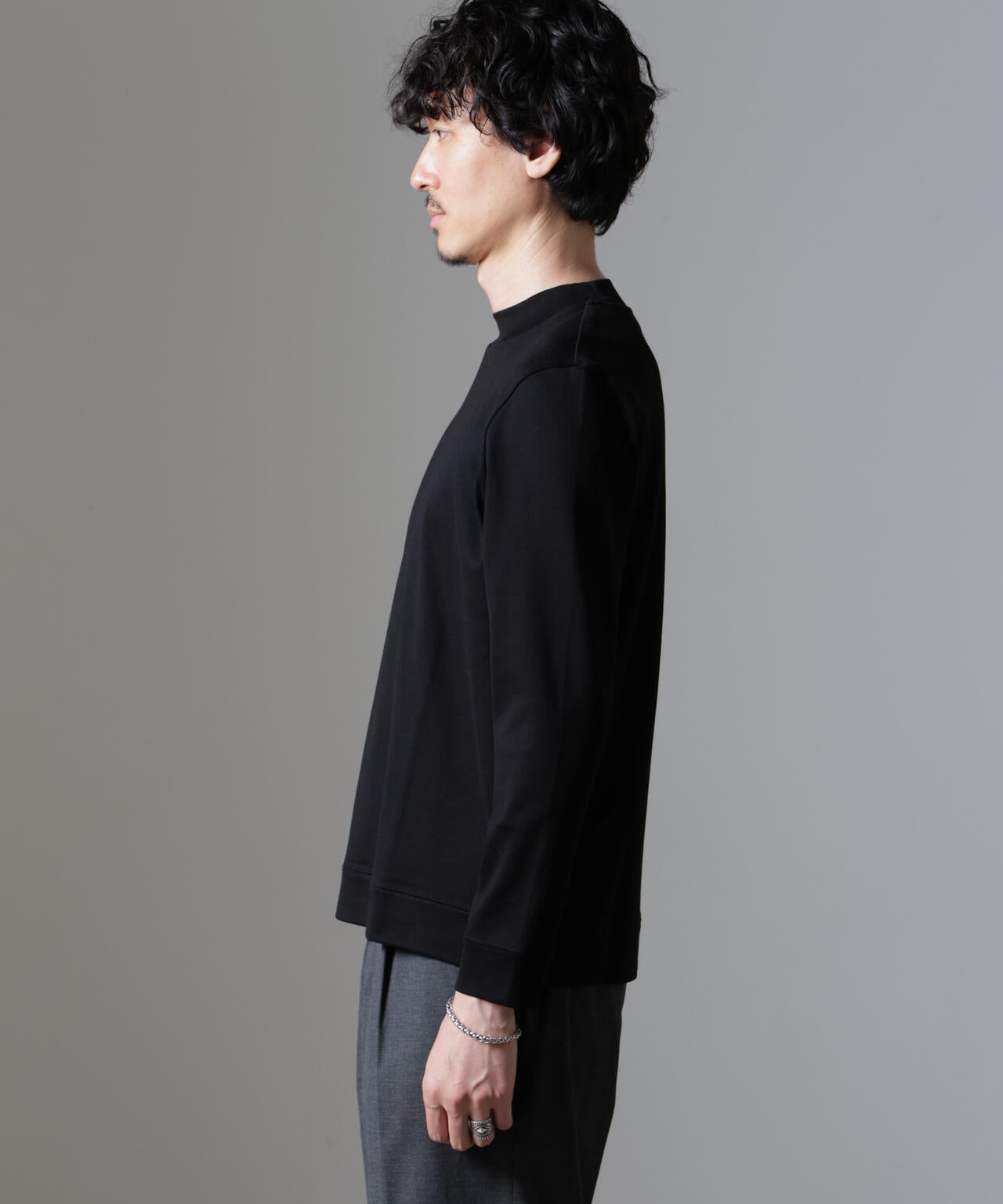 ｢FORMAL JERSEY｣モックネックカットソー長袖