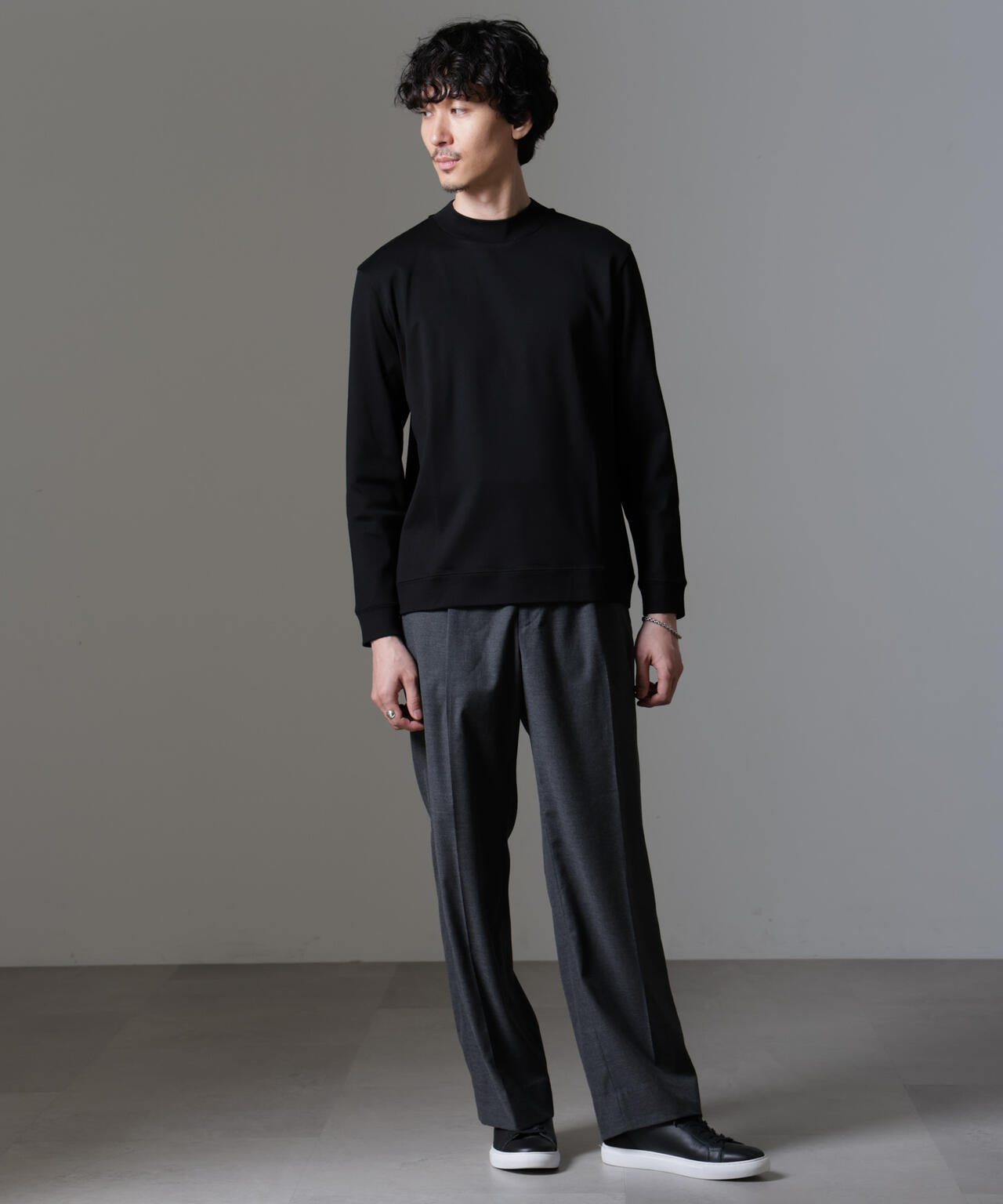 ｢FORMAL JERSEY｣モックネックカットソー長袖