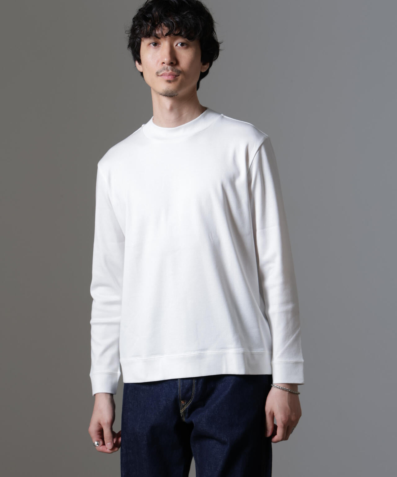｢FORMAL JERSEY｣モックネックカットソー長袖