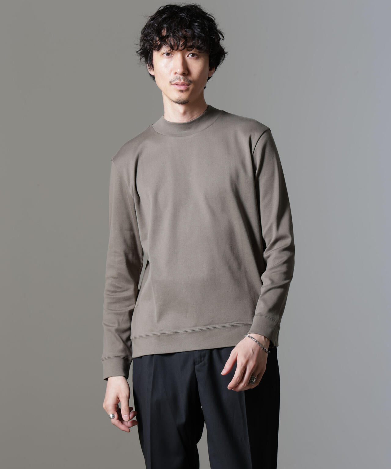 ｢FORMAL JERSEY｣モックネックカットソー長袖