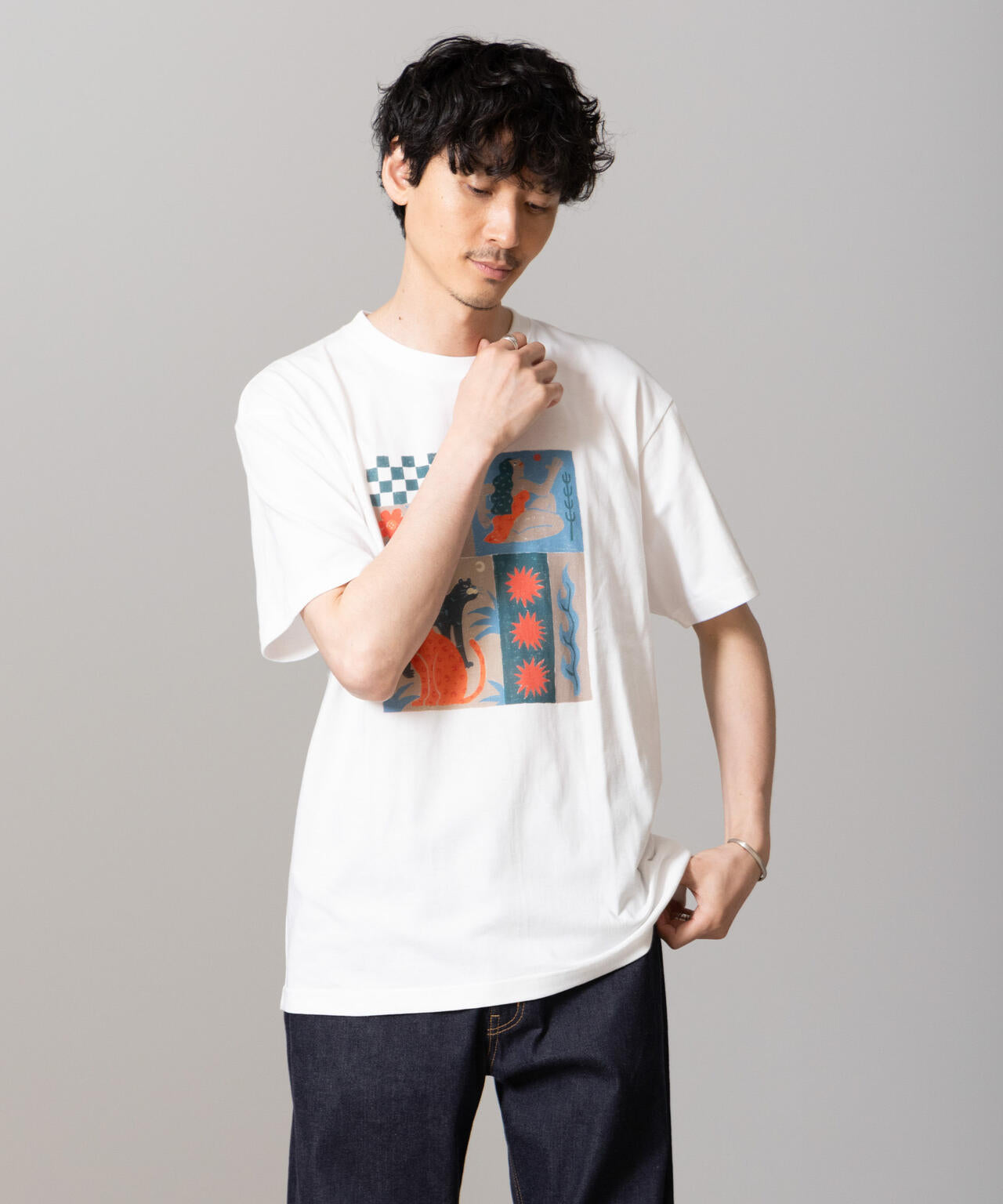 ｢Toyameg｣modern academic TILE Tシャツ