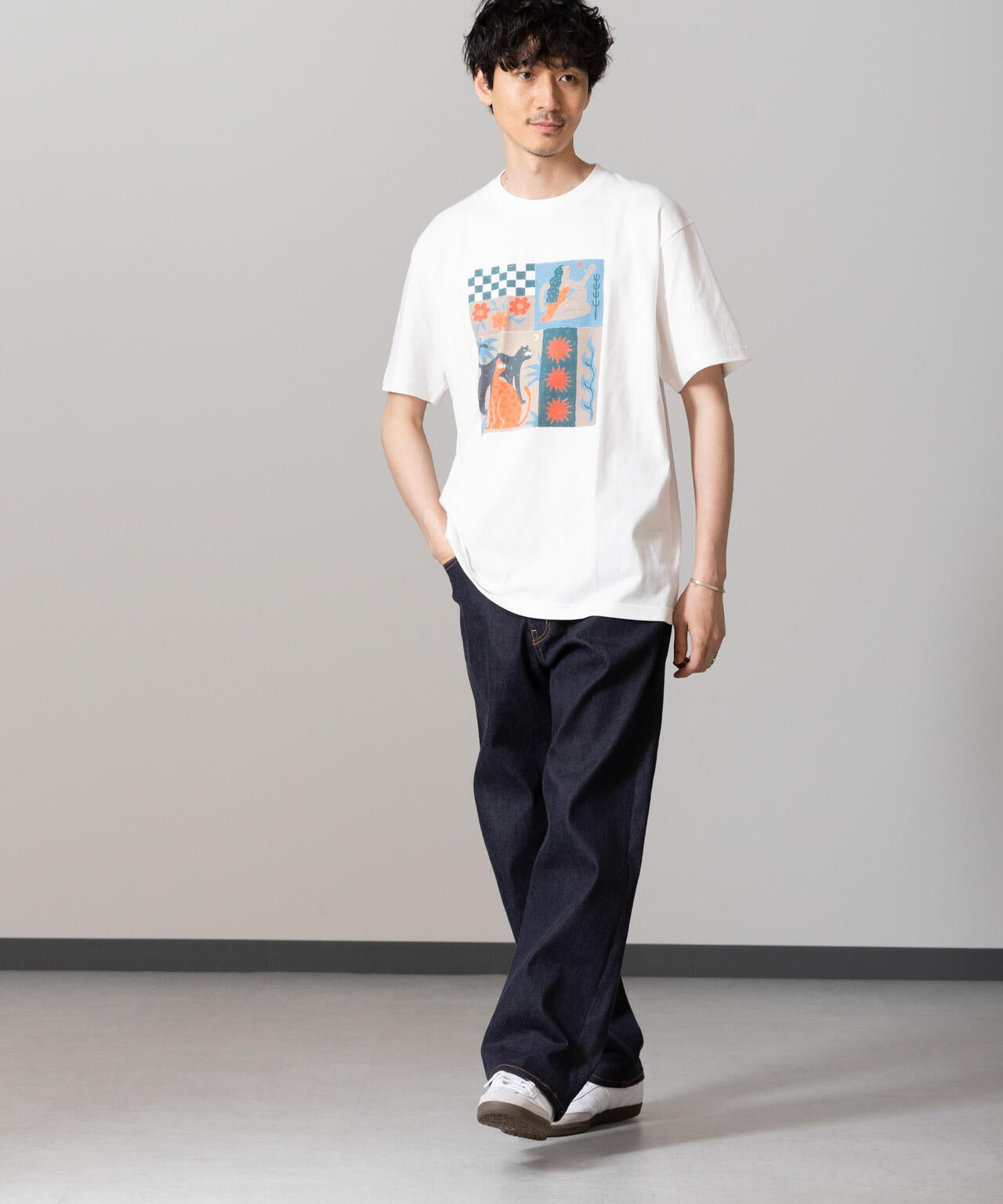 ｢Toyameg｣modern academic TILE Tシャツ