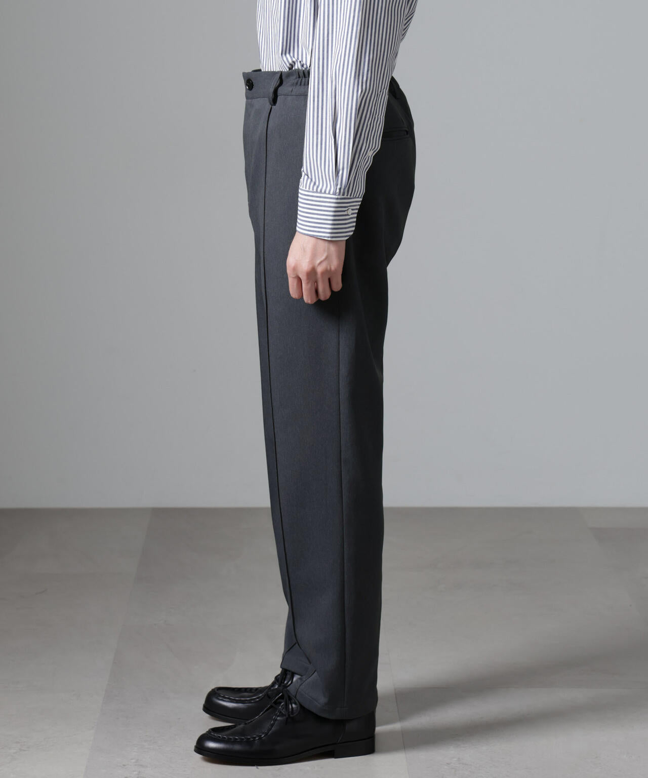 「N TROUSERS BASIC」CATINA(R)メランジ二重織ツイルストレッチパンツ(セットアップ可)