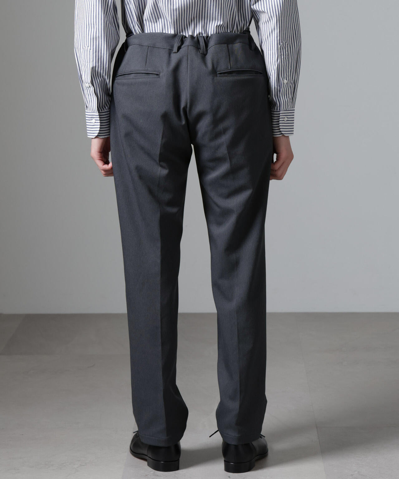「N TROUSERS BASIC」CATINA(R)メランジ二重織ツイルストレッチパンツ(セットアップ可)