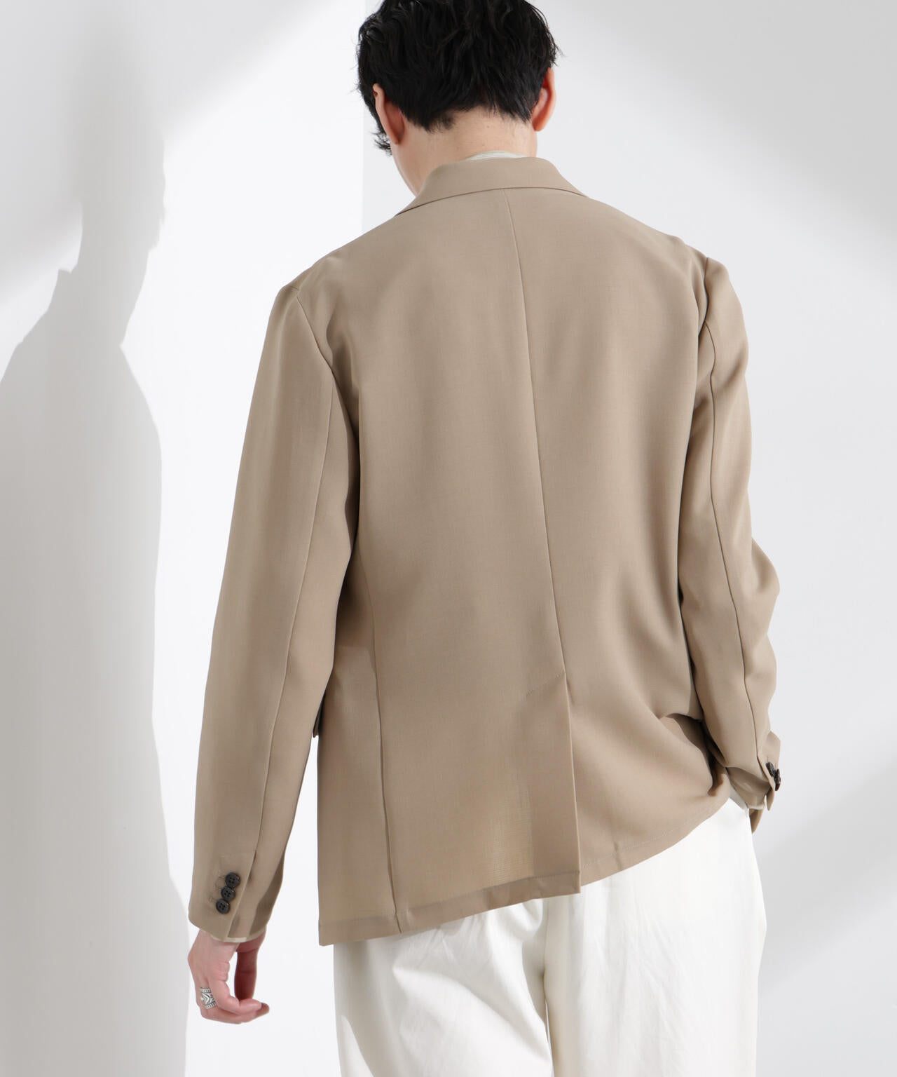 「N JACKET PREMIUM」強撚ピケストレッチジャケット(セットアップ可)