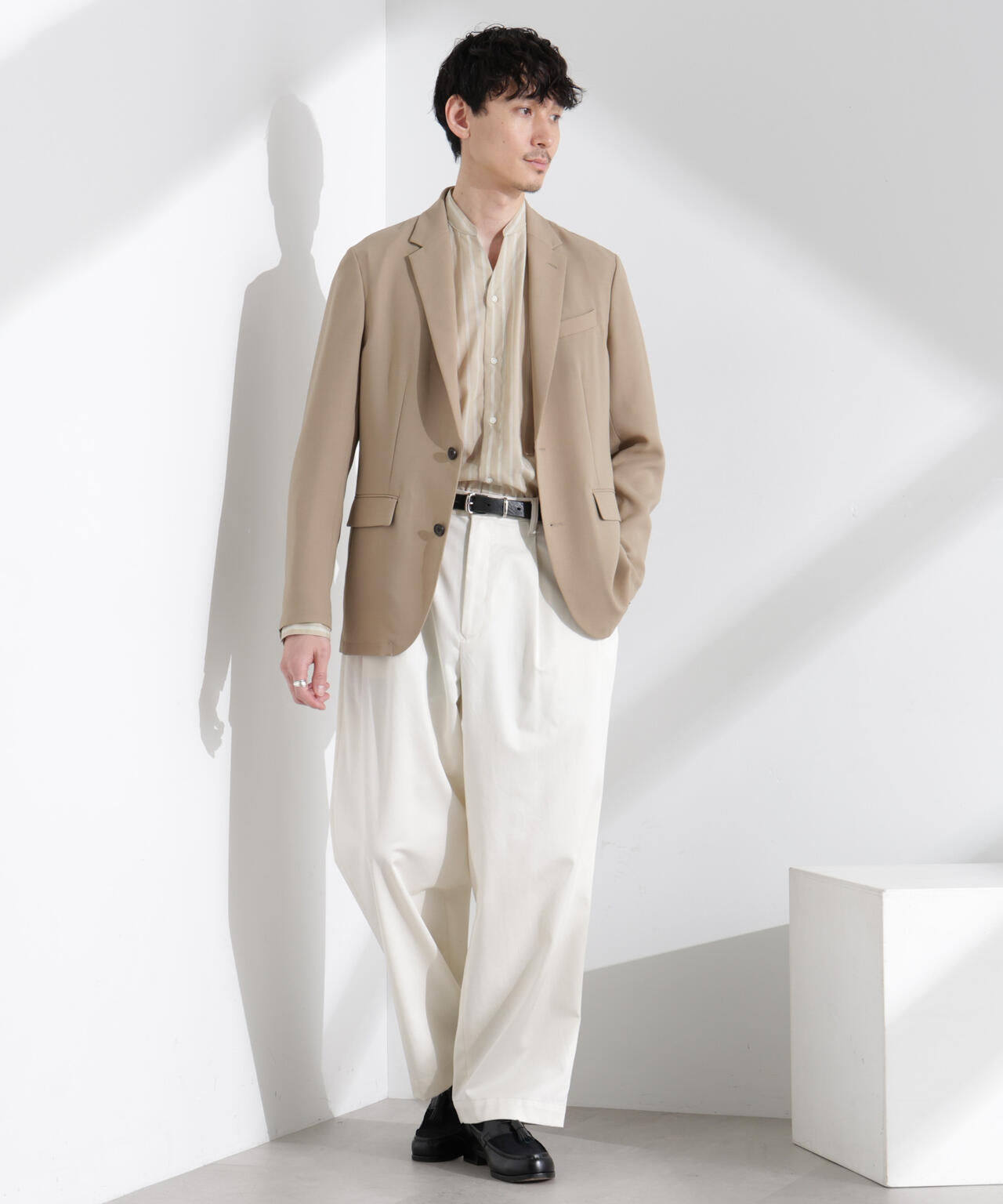 「N JACKET PREMIUM」強撚ピケストレッチジャケット(セットアップ可)