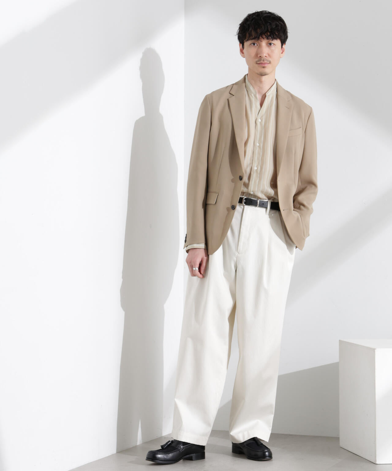 「N JACKET PREMIUM」強撚ピケストレッチジャケット(セットアップ可)