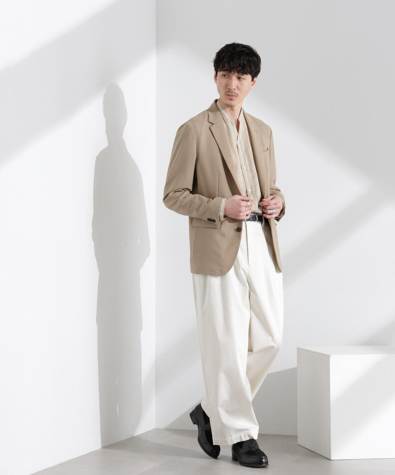 「N JACKET PREMIUM」強撚ピケストレッチジャケット(セットアップ可)