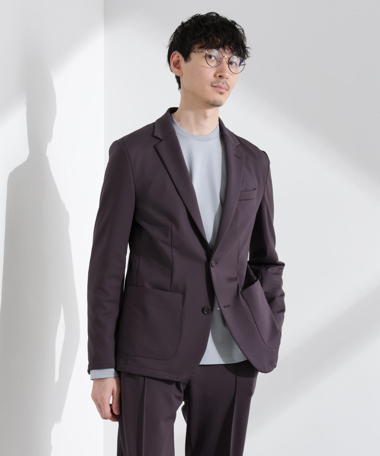 「N JACKET BASIC」TEXBRID(R)ポンチストレッチジャケット(セットアップ可)