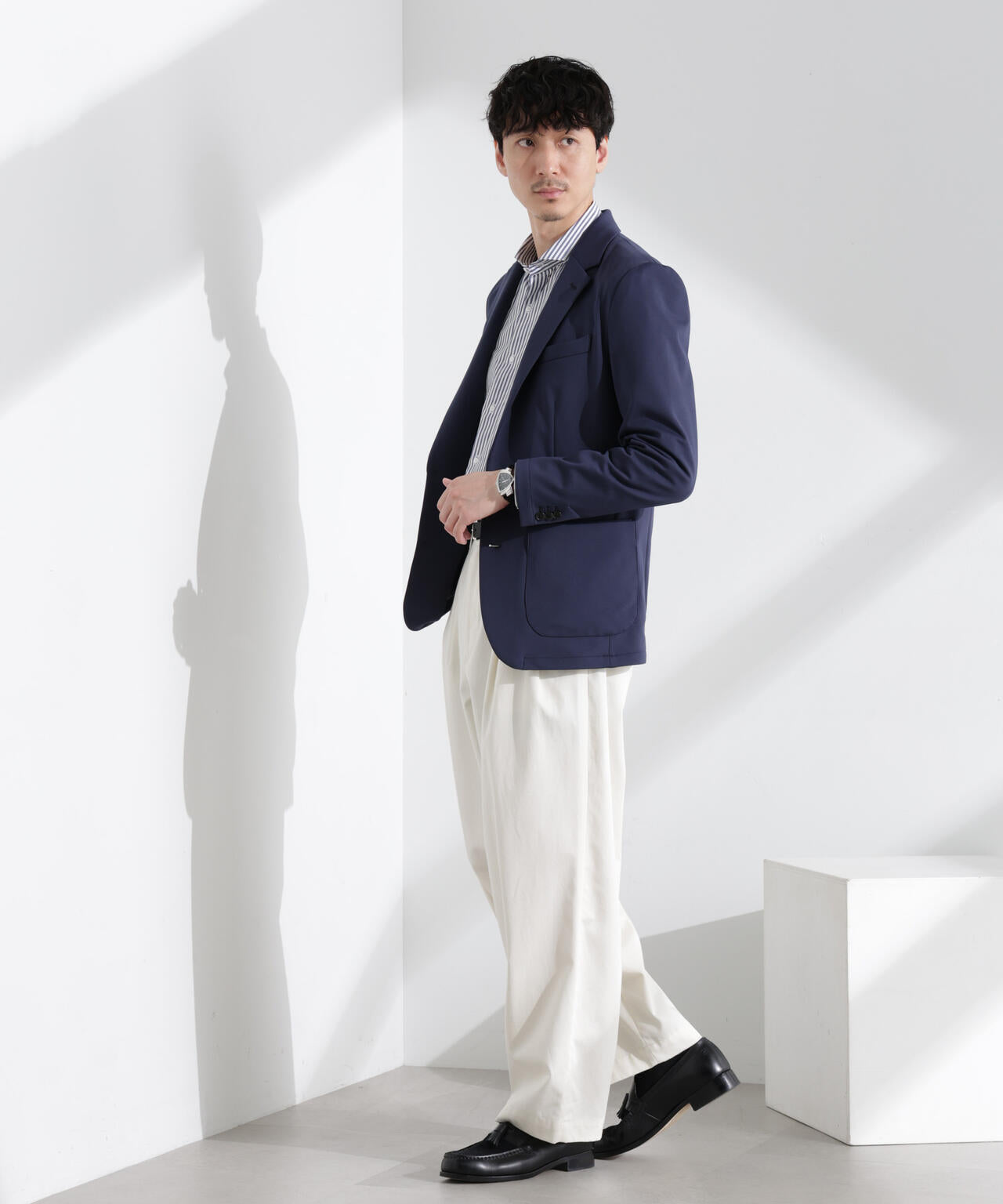 「N JACKET BASIC」TEXBRID(R)ポンチストレッチジャケット(セットアップ可)
